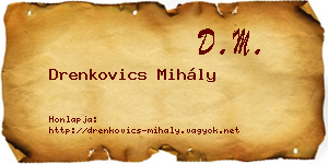 Drenkovics Mihály névjegykártya