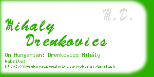 mihaly drenkovics business card
